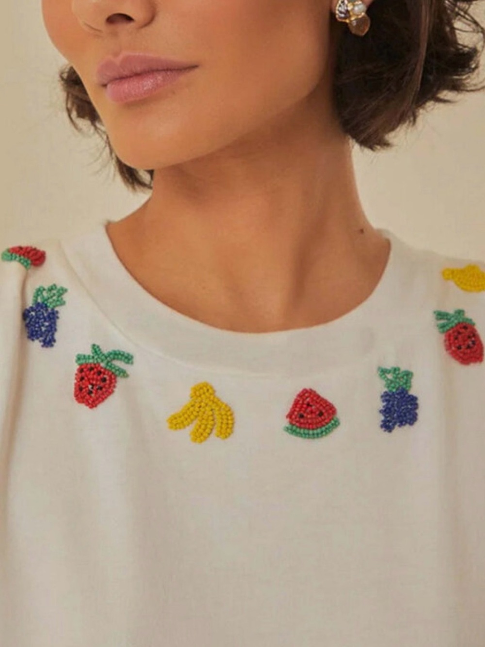 FARM RIO fruit embellished tshirt - Picture 4 of 4